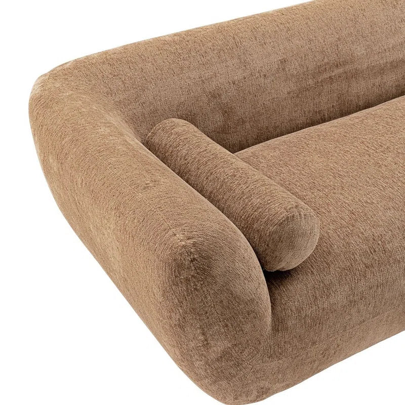 Deep Seat Japandi Sofa with Rounded Arms - Japandi