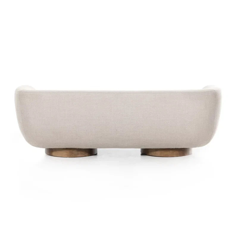 Wide Seat Japandi Sofa in Linen Blend - Japandi