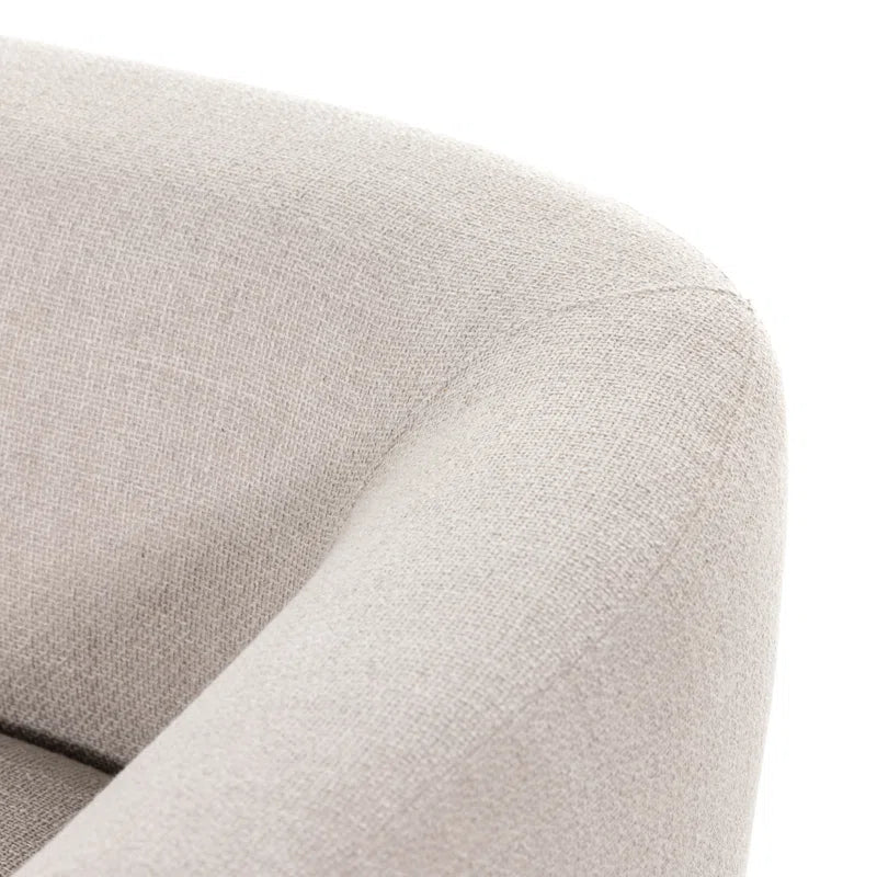 Wide Seat Japandi Sofa in Linen Blend - Japandi