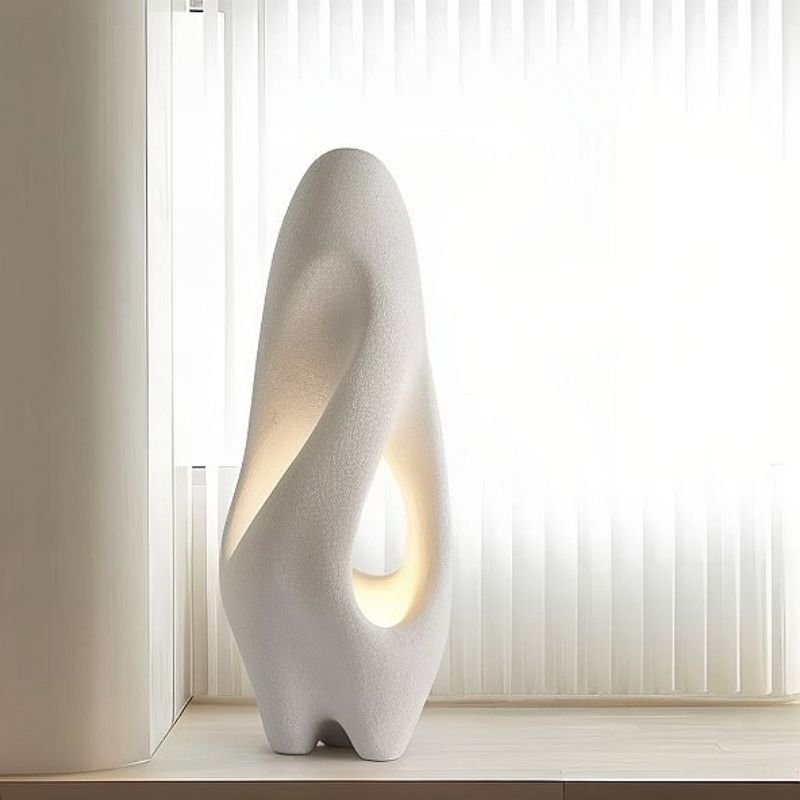 Japandi Natural Wood Floor Lamp With Slatted Design – Izbu - Japandi