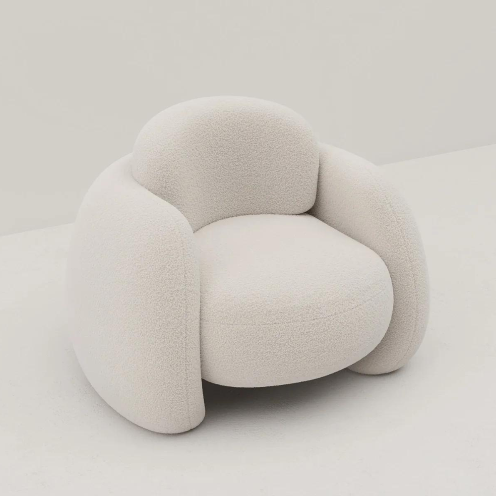 Japandi Curved Armchair - Japandi