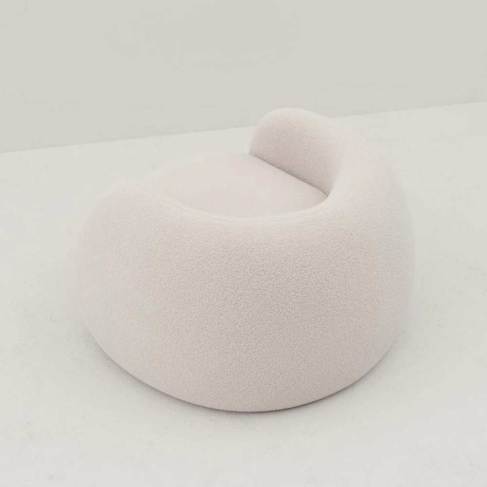 Japandi Curved Armchair - Japandi