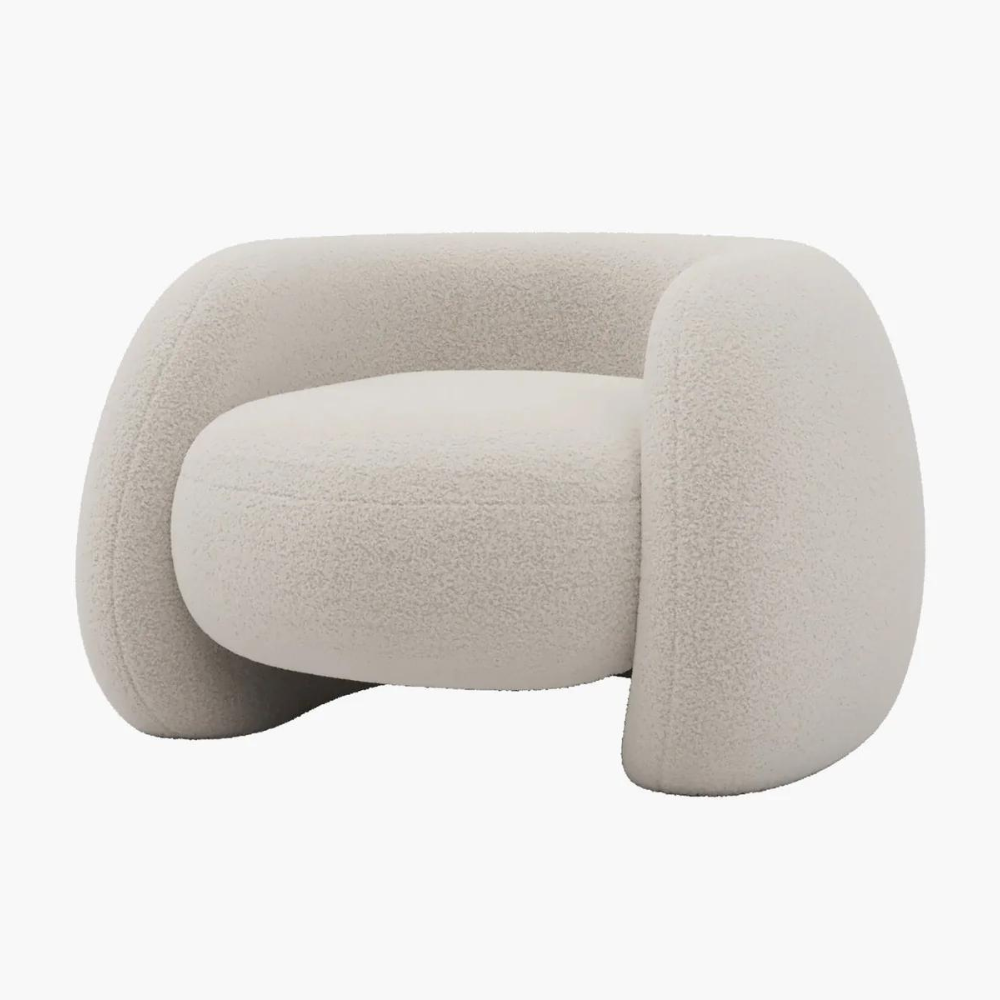Japandi Curved Armchair - Japandi