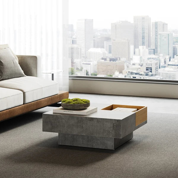 Japandi Gray Coffee Table - Japandi