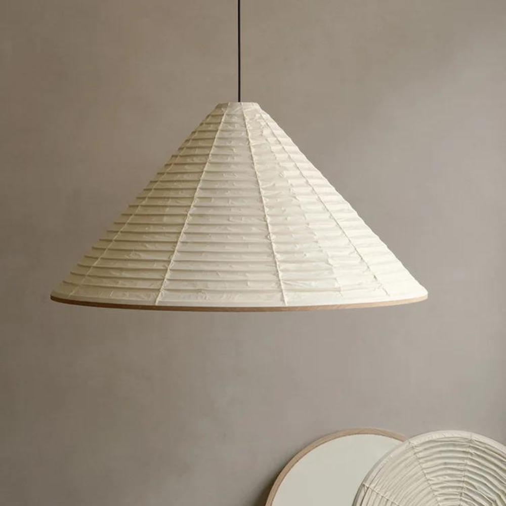 Japandi Paper Cone Pendant Light - Akairo - Japandi