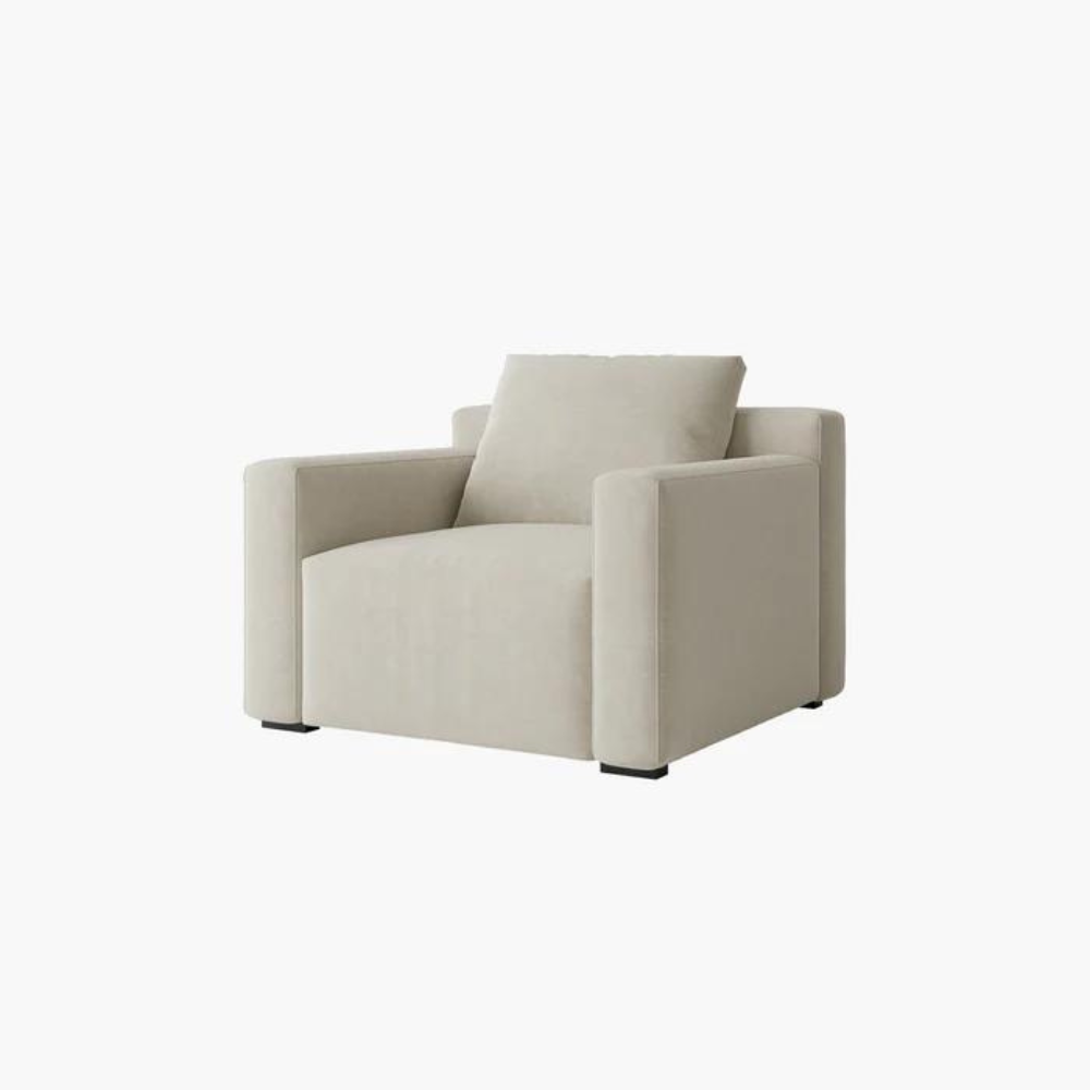 Japandi Suedette Armchair - Japandi