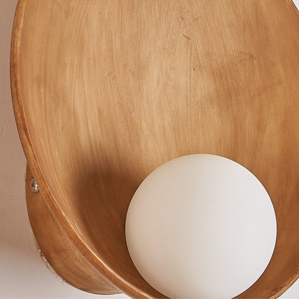 Brown Japandi Wall Light - Japandi