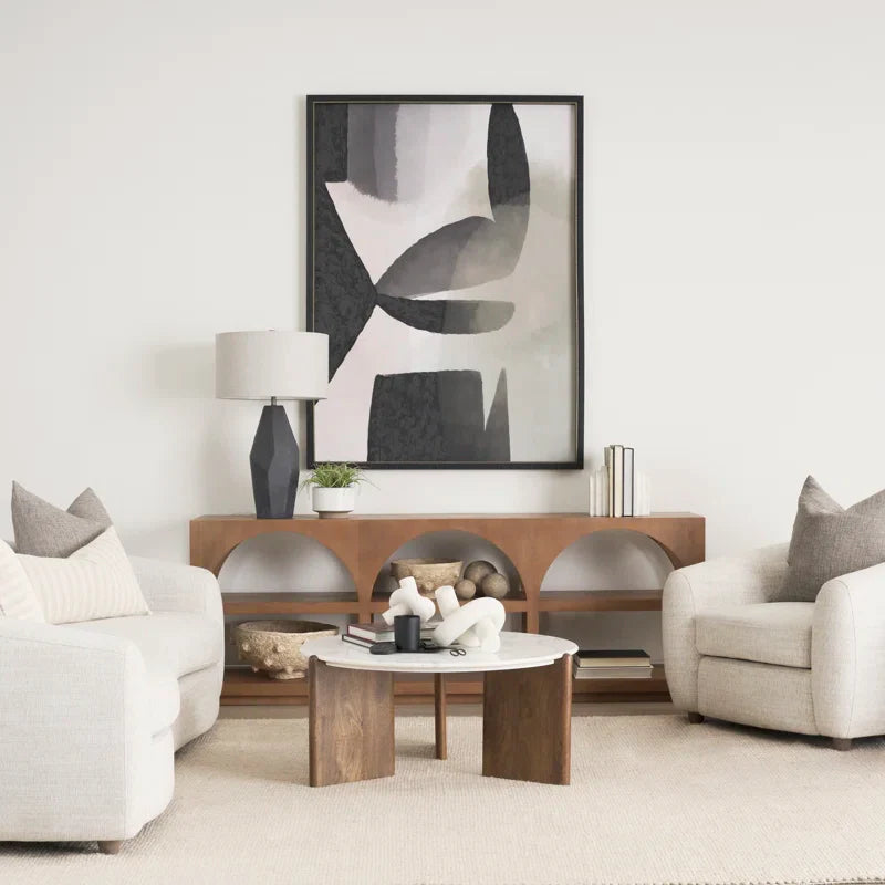 Japandi Minimalist Three-Leg Coffee Table - Brecken - Japandi
