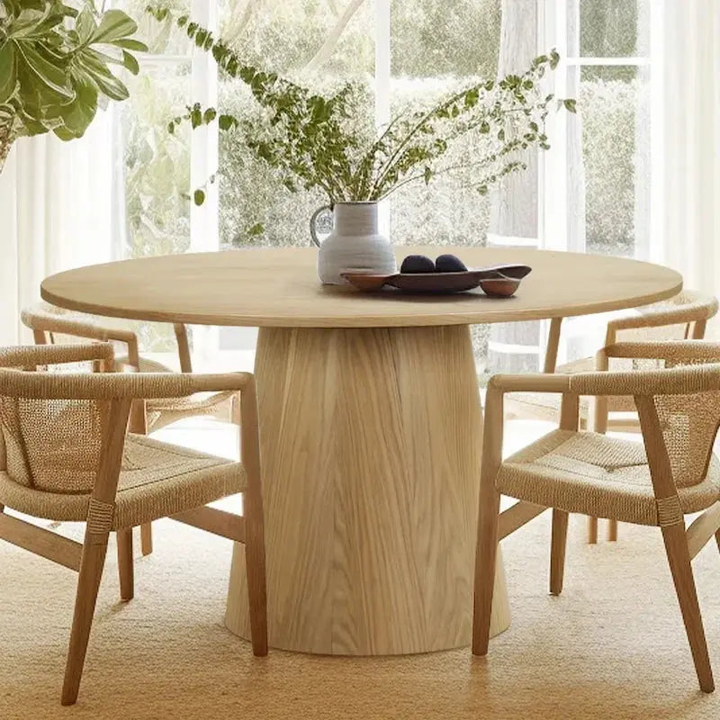 Japandi Pedestal Dining Table - Japandi