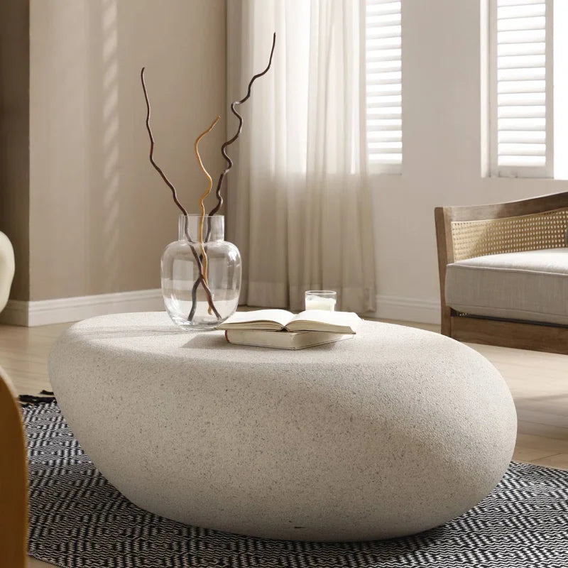Japandi Rock Shape Coffee Table - Matte - Japandi