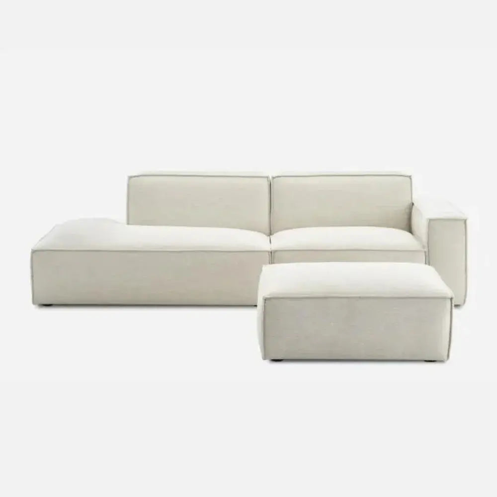 Japandi Sofa with Ottoman - Japandi