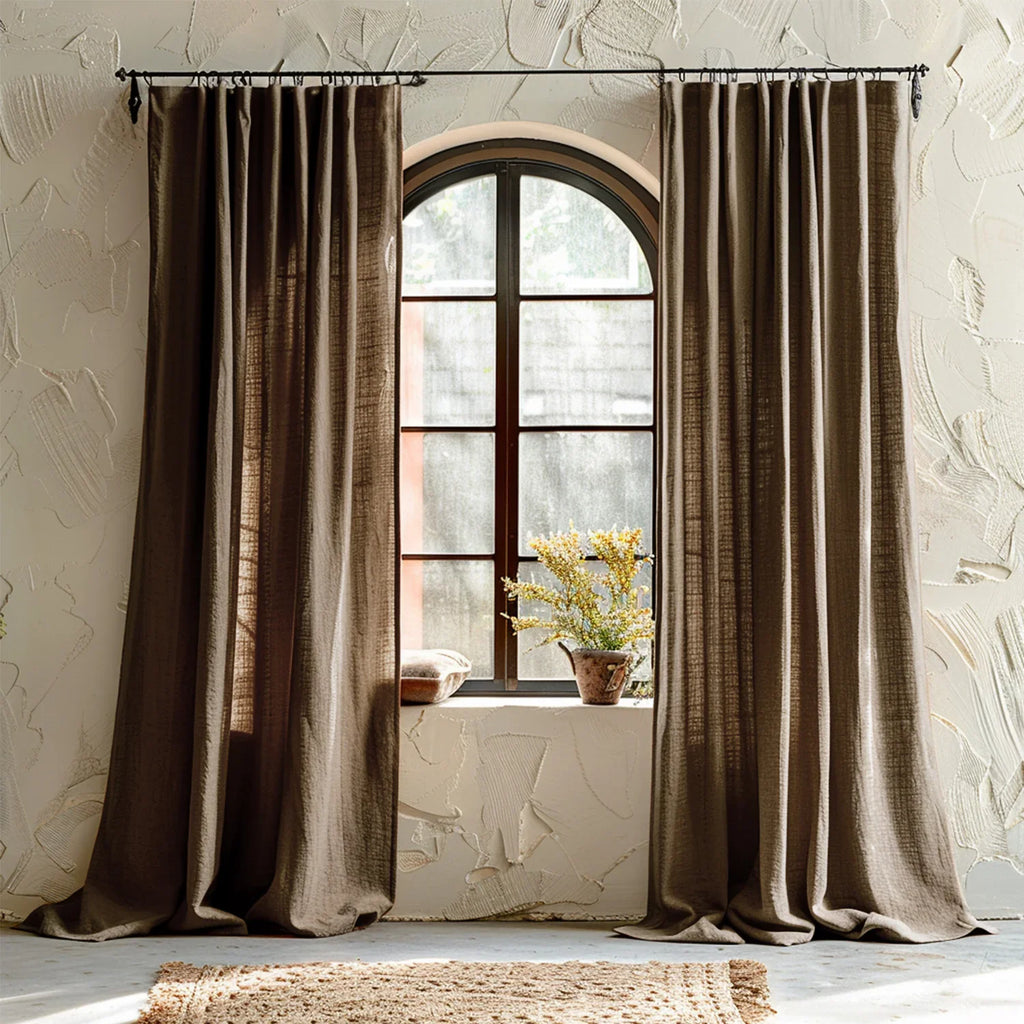 Japandi Custom Linen Blackout Curtains - Japandi