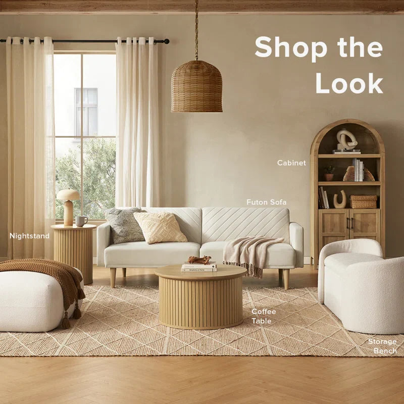 Modern Wood Coffee Table - Jaylond - Japandi