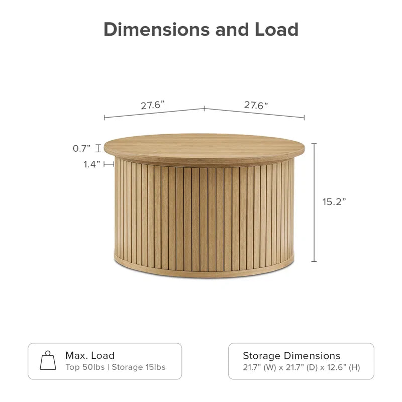 Modern Wood Coffee Table - Jaylond - Japandi