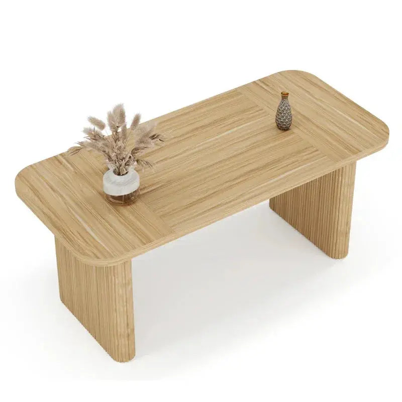 Japandi Rectangular Oak Dining Table - Japandi