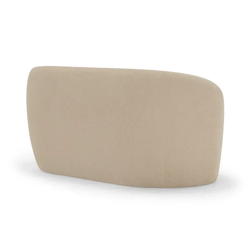 Compact Japandi Loveseat in Textured Fabric - Japandi