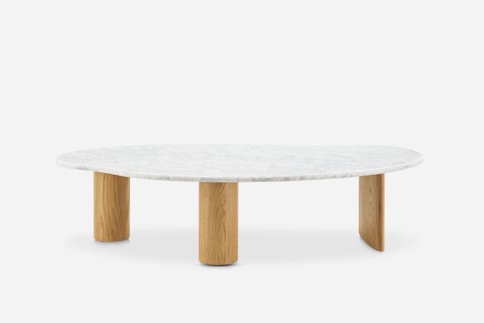 Japandi Wood & Marble Coffee Table - Japandi