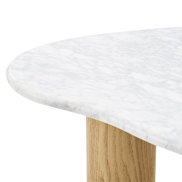 Japandi Wood & Marble Coffee Table - Japandi