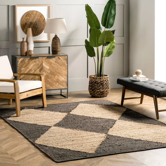 Traditional Hand Hooked Japandi Rug - Japandi