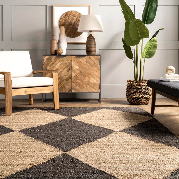 Traditional Hand Hooked Japandi Rug - Japandi