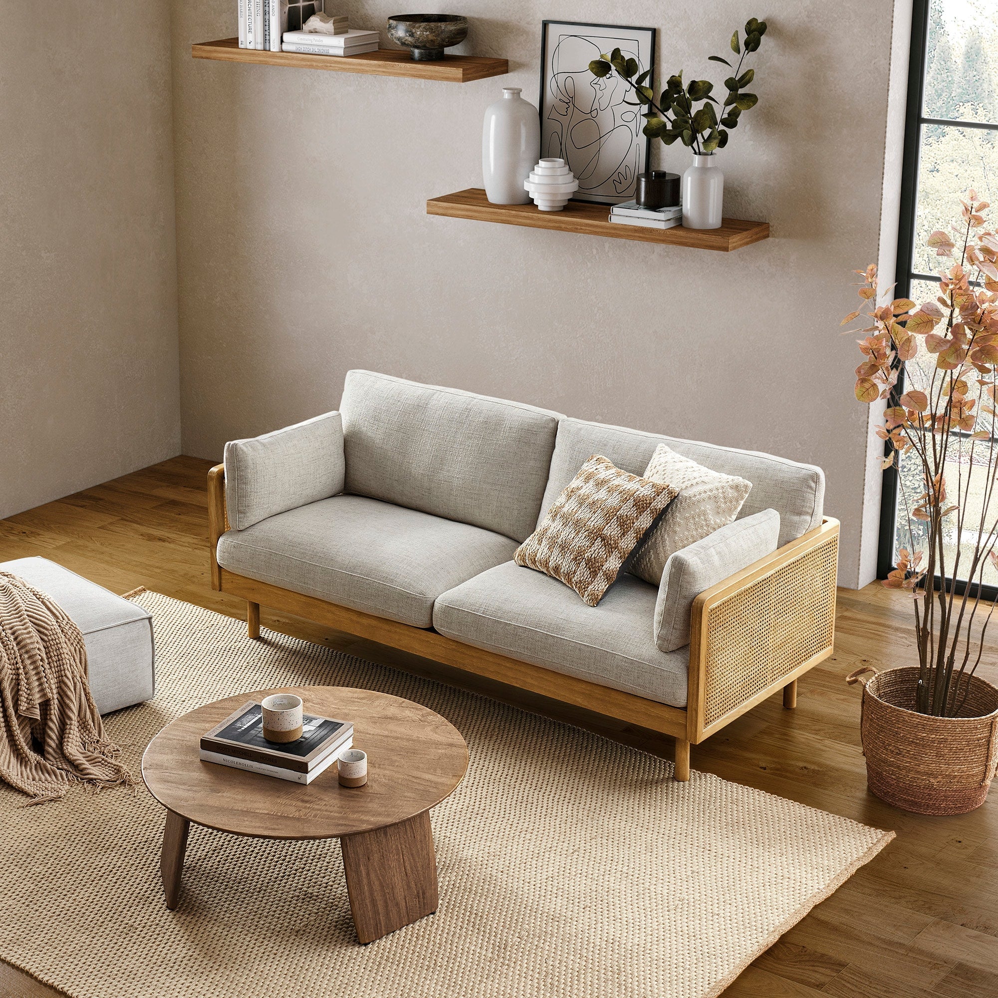 Japandi Rattan Sofa - Japandi