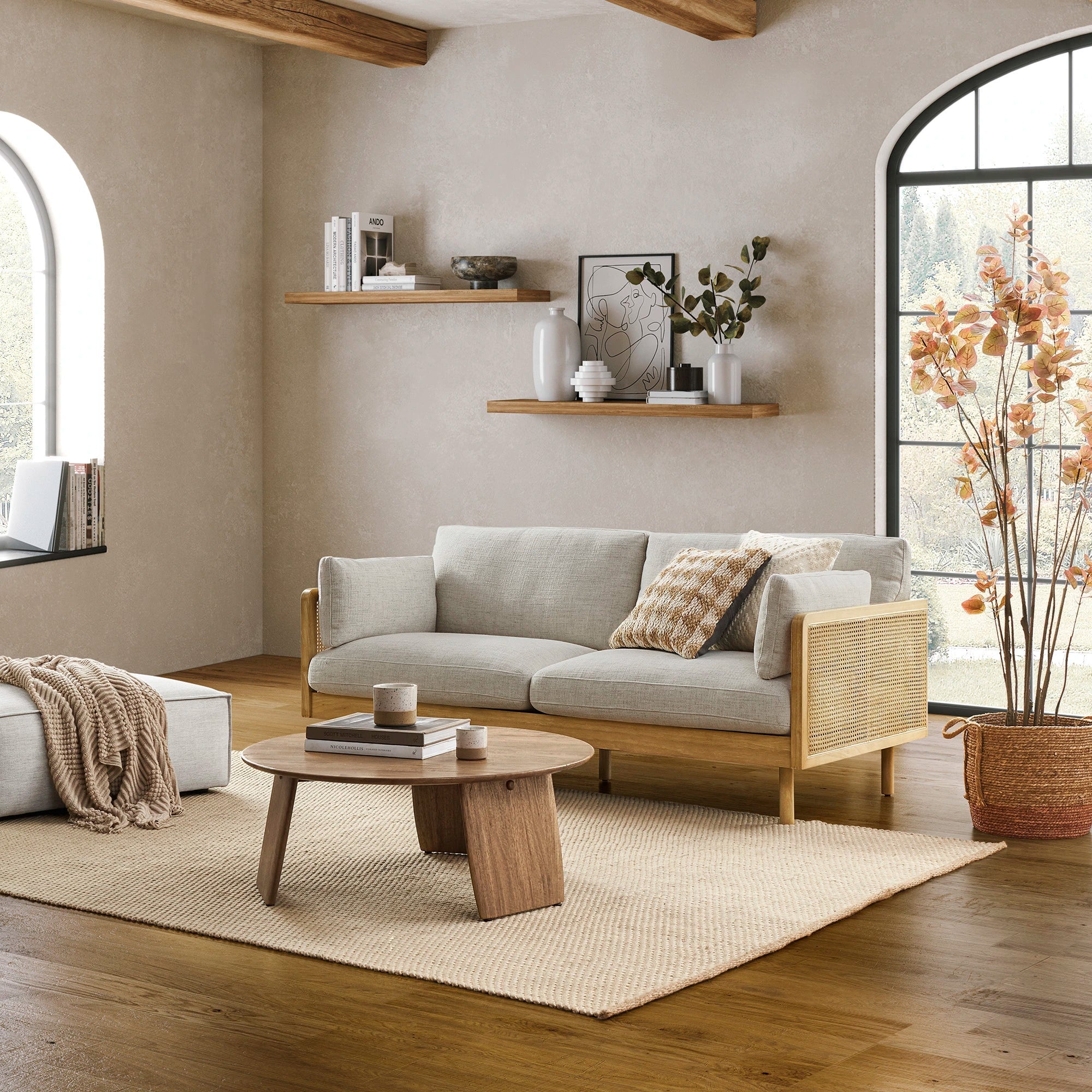 Japandi Rattan Sofa - Japandi