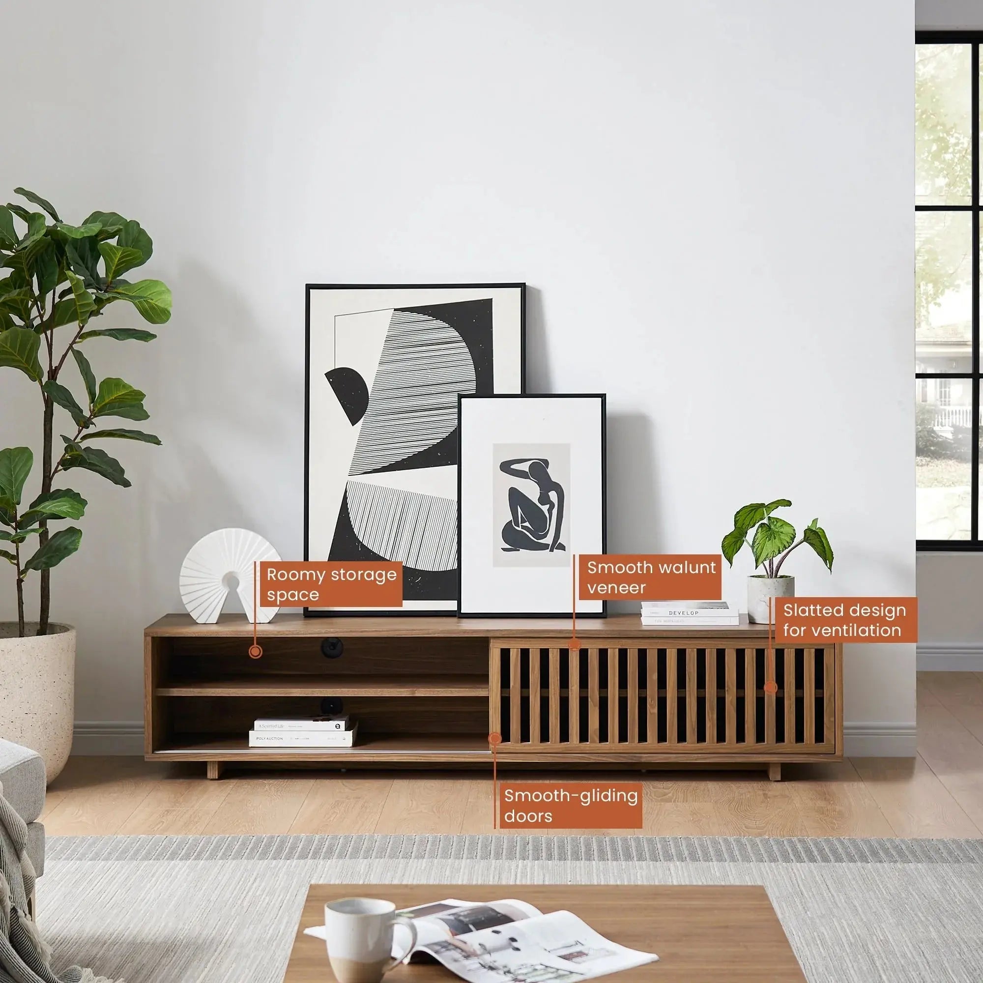 Japandi Small TV Stand - Japandi