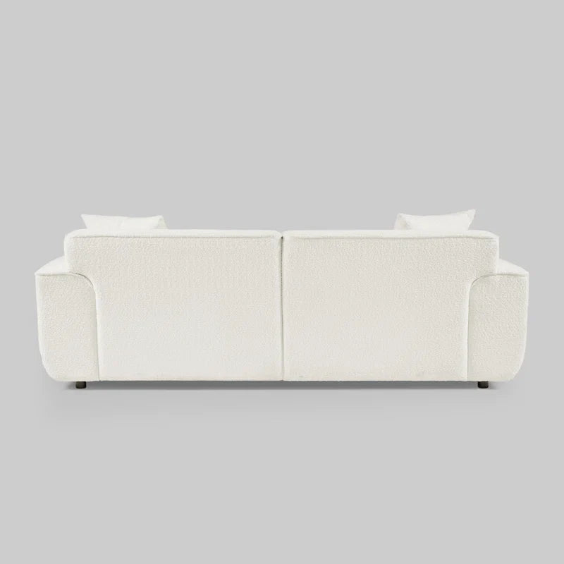 Japandi Round Arm Bouclé Sofa - Japandi