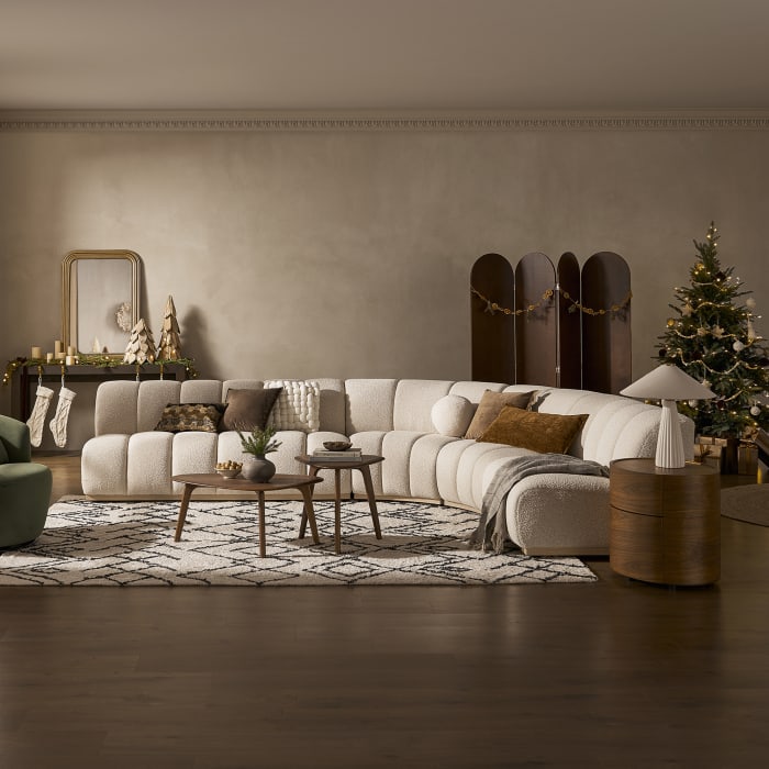 Japandi Wooden Coffee Table Set - Japandi