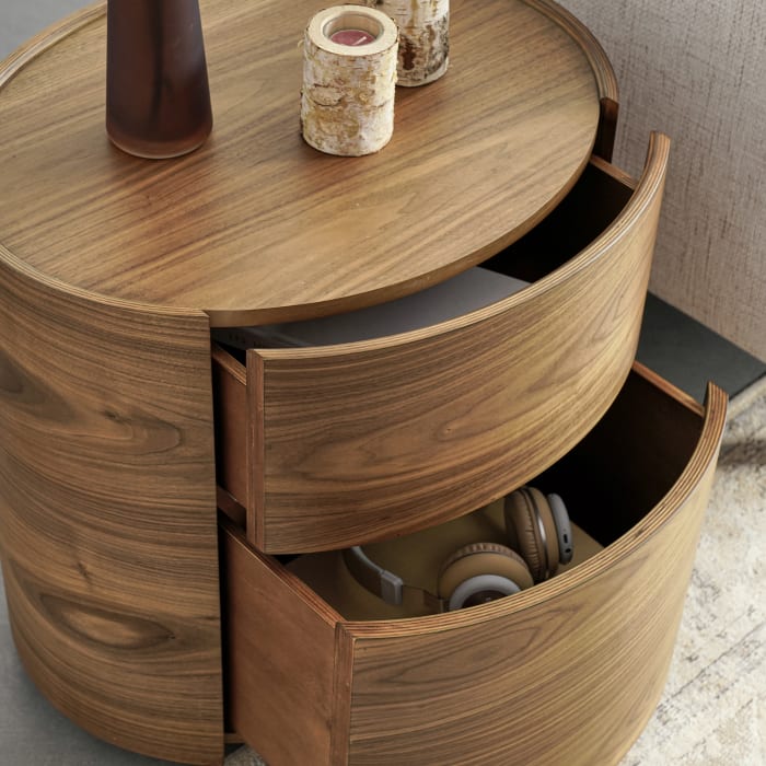 Japandi Side Table with Drawers - Japandi
