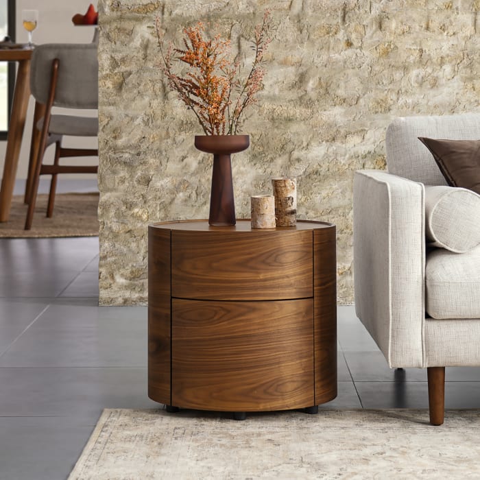 Japandi Side Table with Drawers - Japandi