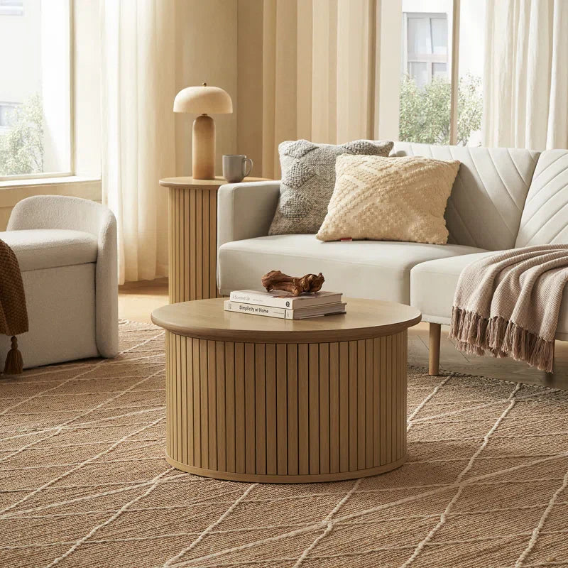 Modern Wood Coffee Table - Jaylond - Japandi
