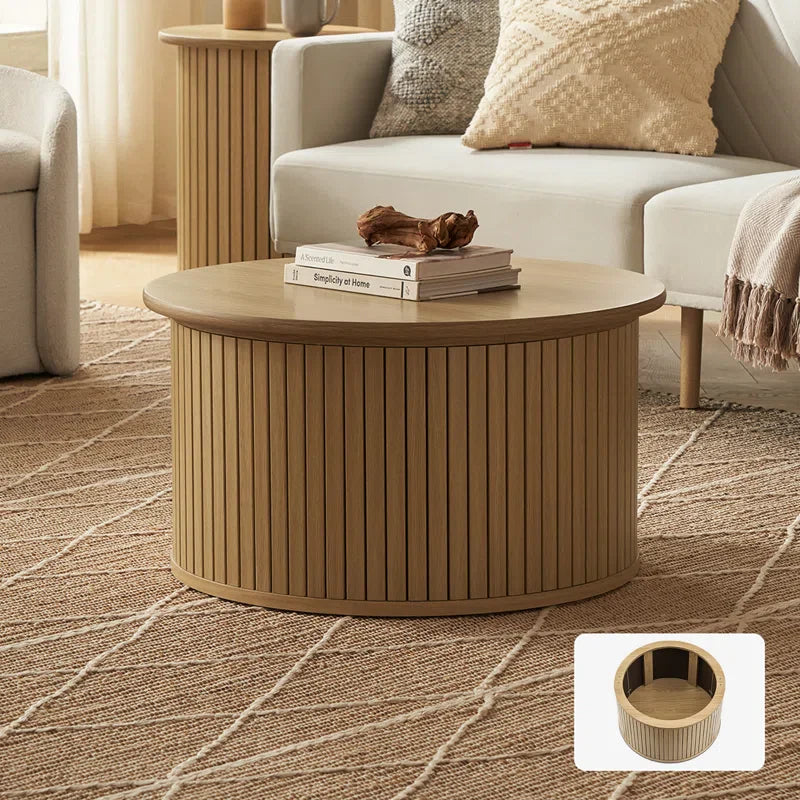 Modern Wood Coffee Table - Jaylond - Japandi