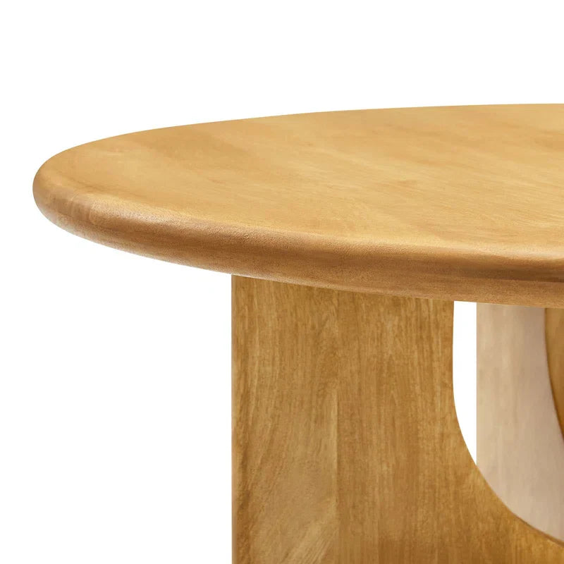 Round Japandi/Mid-Century Coffee Table - Rivian - Japandi