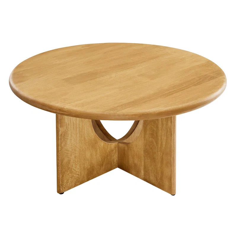 Round Japandi/Mid-Century Coffee Table - Rivian - Japandi