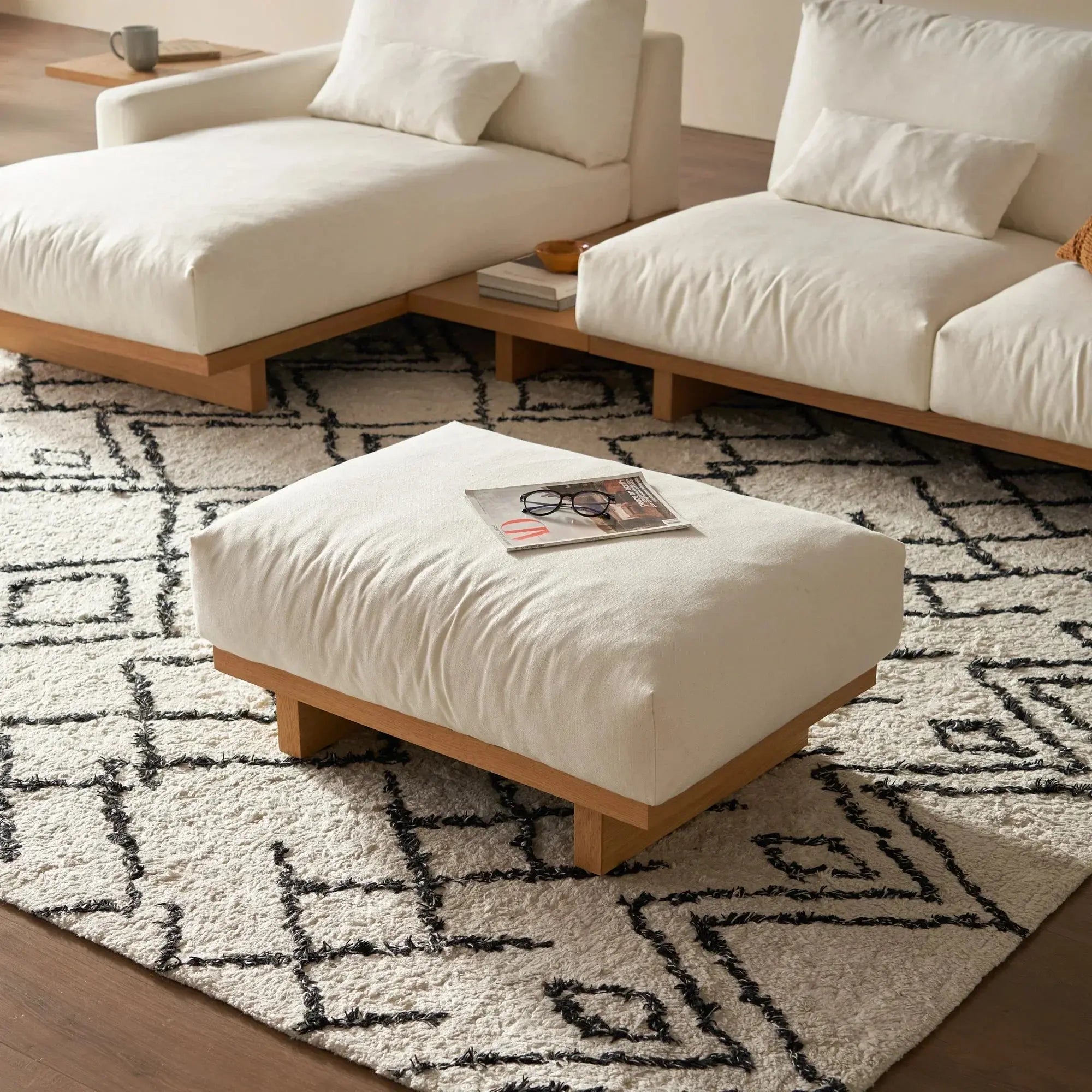 Japandi Cozy Ottoman - Japandi