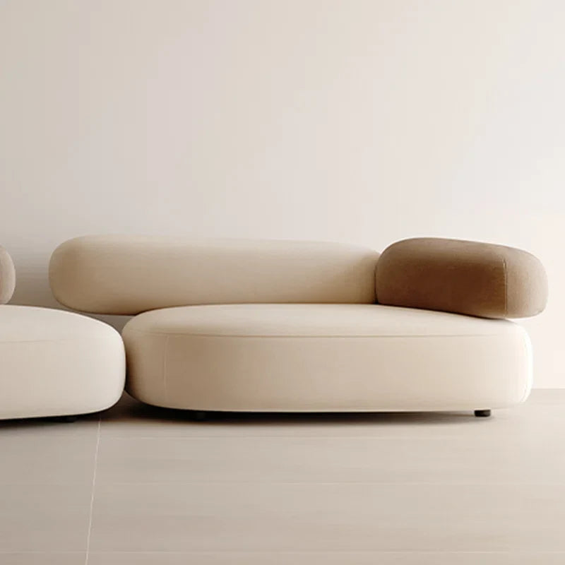 Gray Linen Square Arm Japandi Sofa - Japandi