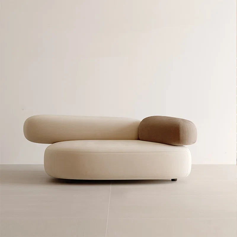 Gray Linen Square Arm Japandi Sofa - Japandi