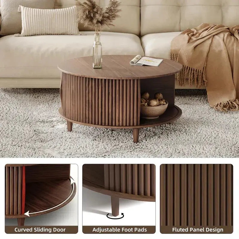 Japandi Lift-Top Coffee Table - Orestis - Japandi