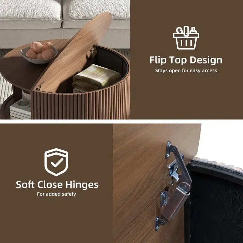 Japandi Lift-Top Coffee Table - Orestis - Japandi