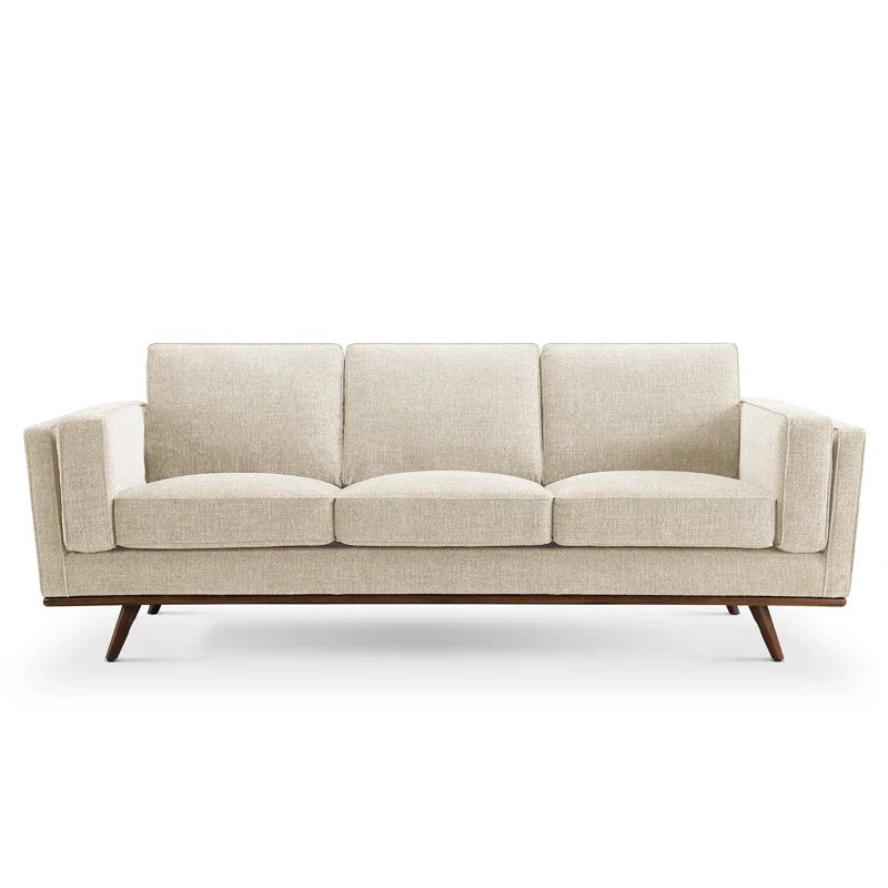 3-Piece Japandi Fabric Sofa Set with Wooden Legs - Japandi