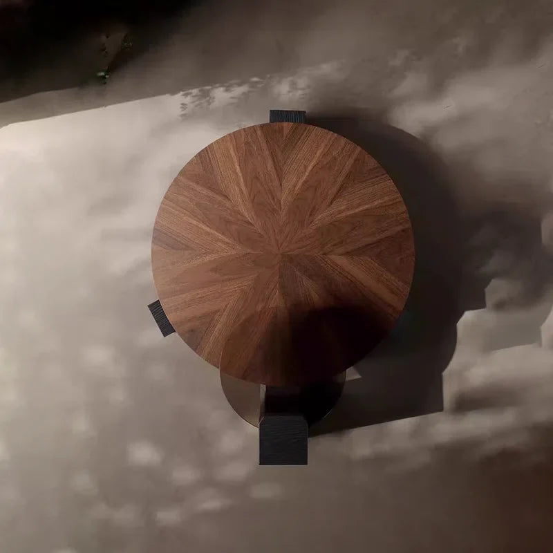 Japandi Modern Round Wood Coffee Table - Japandi