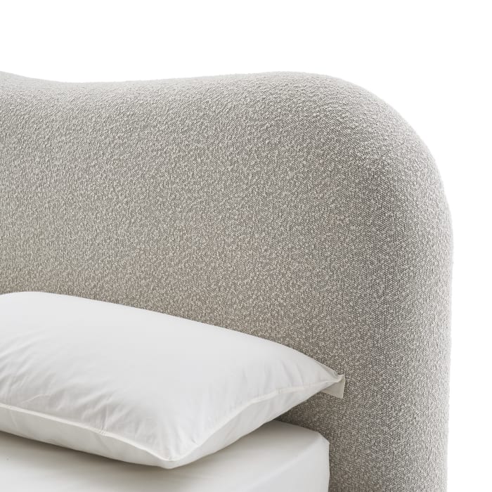 Japandi Bed with Curved Headboard - Japandi