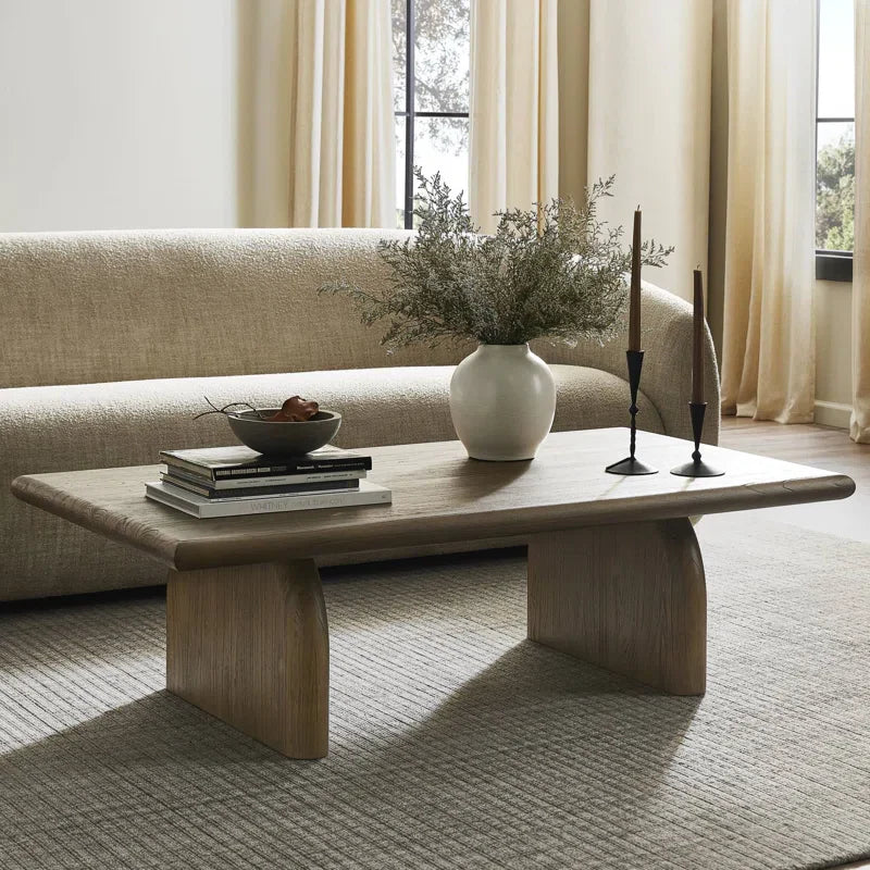 Rounded Edges Japandi Coffee Table - Japandi