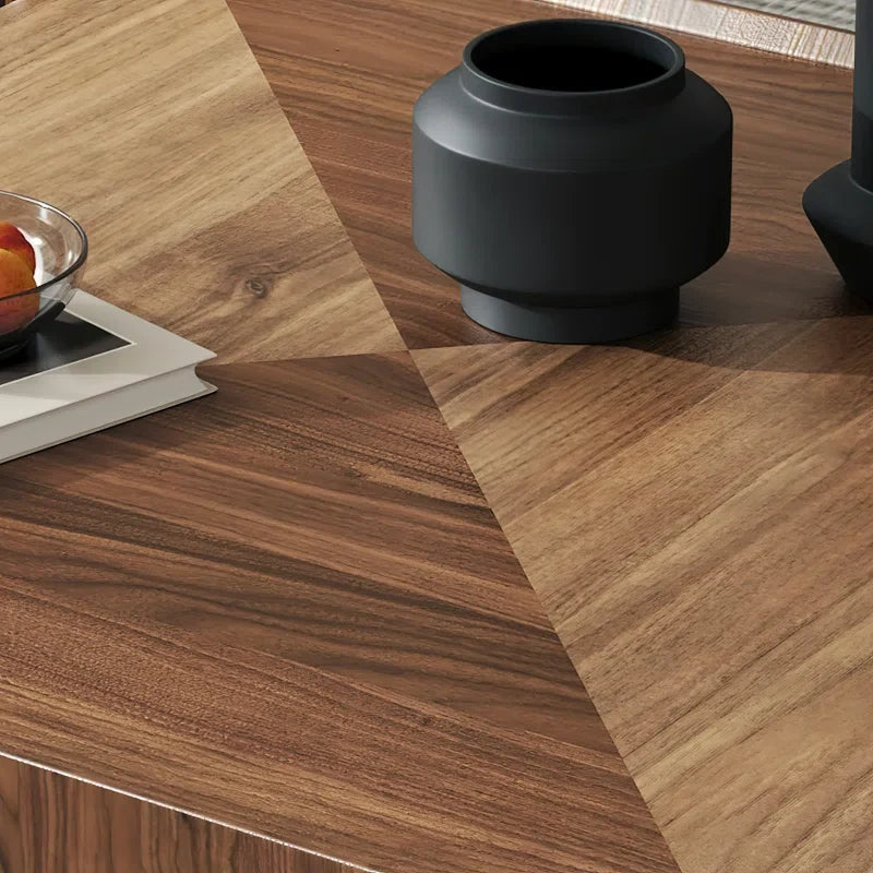 Japandi Square Walnut Coffee Table - Rubinder - Japandi