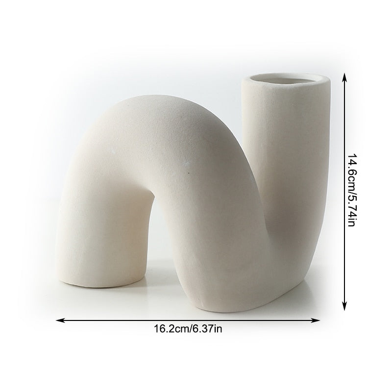 Japandi Twisted Tube Shape Vase | Japandi.co - Japandi
