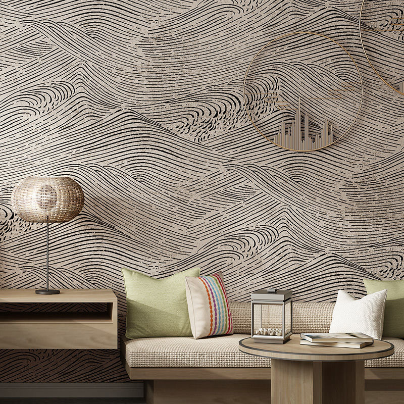 Japandi Wave Patterns Wallpaper | Japandi.co - Japandi