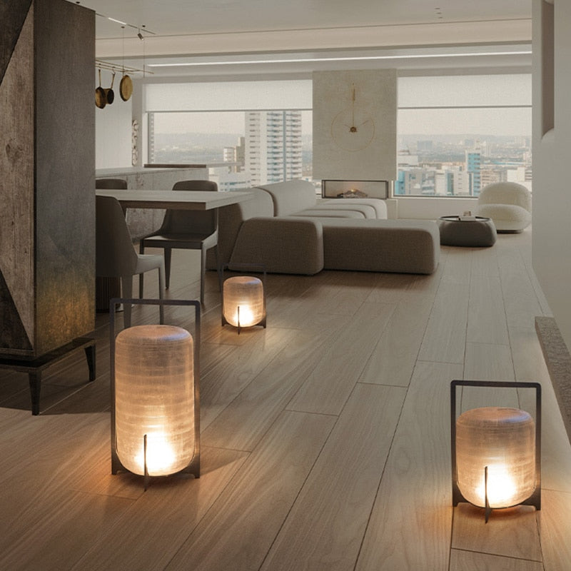 Japandi Glass Floor Lamp - Japandi
