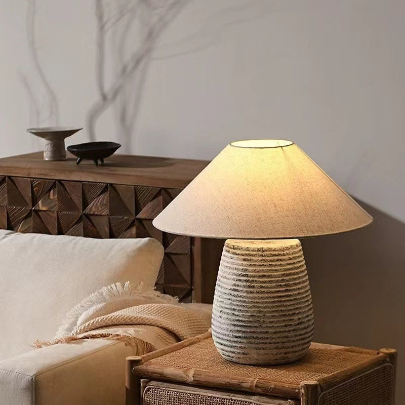 Japandi Ceramic Beside Table Lamp | Japandi.co - Japandi