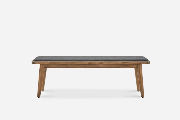 Japandi Wood & Fabric Bench - Japandi